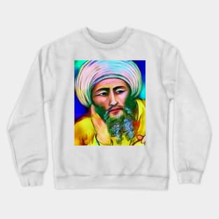 Averroes Colourful Portrait | Averroes Artwork 7 Crewneck Sweatshirt